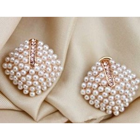 Faux Pearl Stud Earrings